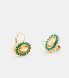 Aliita Margarita 18kt gold earrings with citrine and enamel