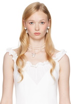 SHUSHU/TONG SSENSE Exclusive Bridal Capsule YVMIN Edition Ceramic Rose Faux-Pearl Earrings