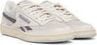 Reebok Classics Off-White & Gray Club C Revenge Vintage II Sneakers