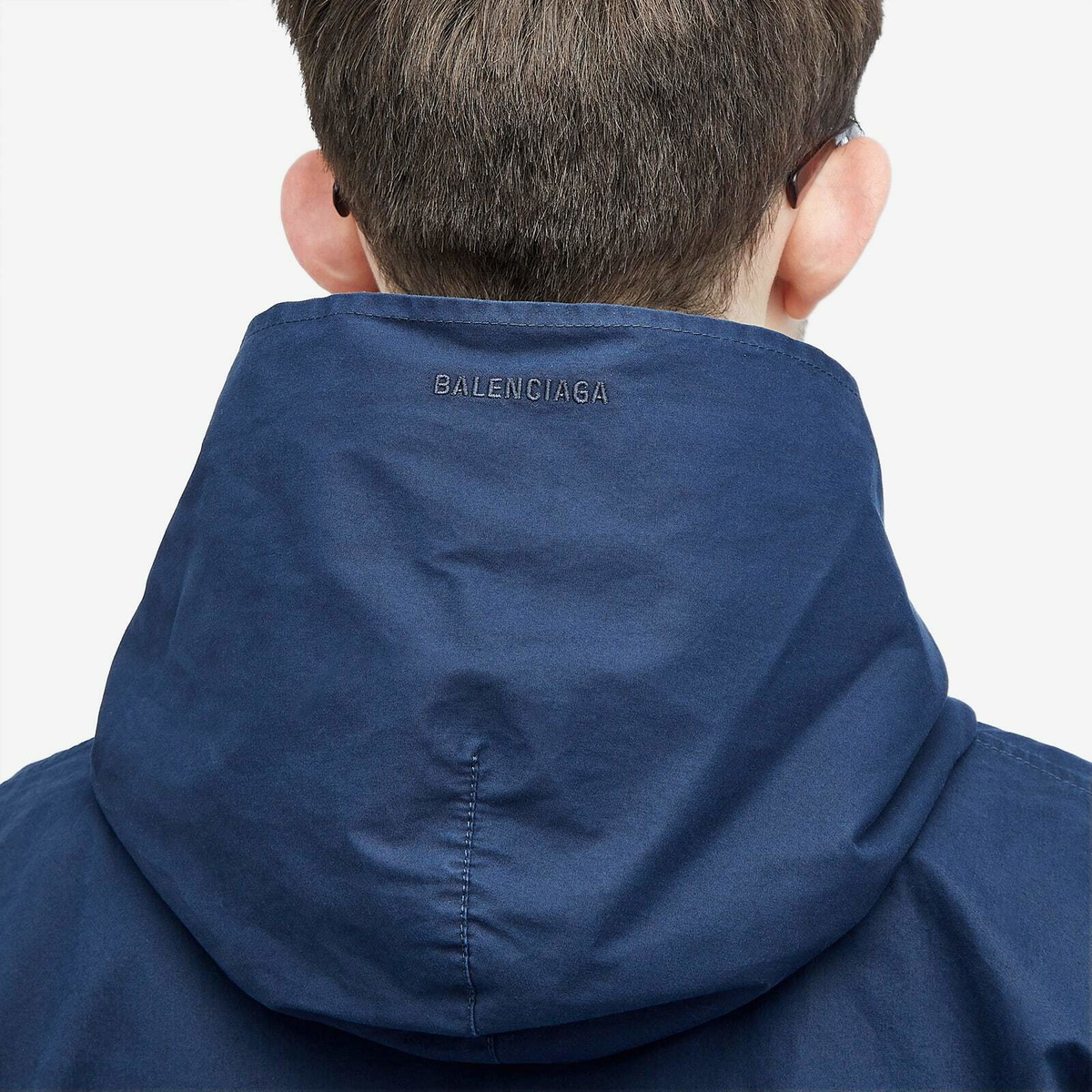 Balenciaga Men's Zip-Up Hoodie in Navy Balenciaga
