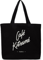 Maison Kitsuné Black 'Café Kitsuné' Tote