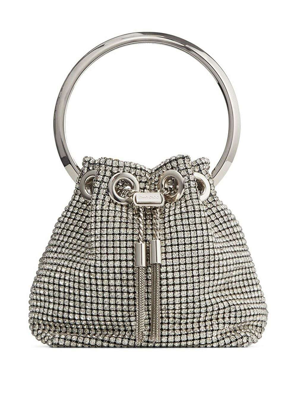 JIMMY CHOO - Micro Bon Bon Crystals Embellished Bucket Bag Jimmy Choo