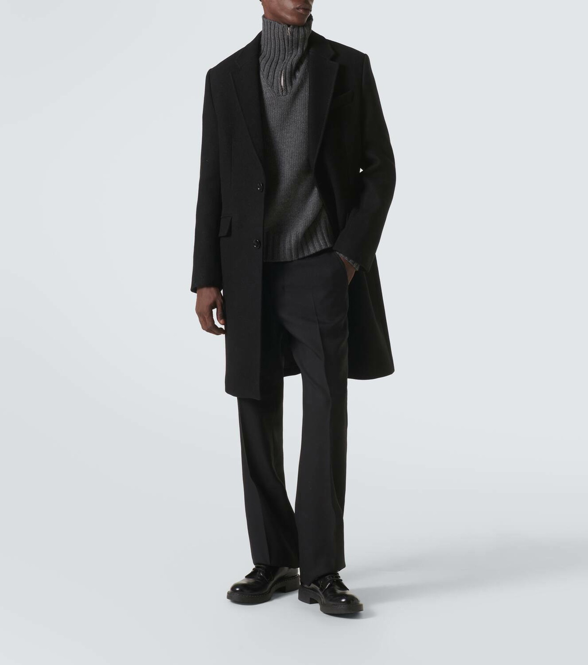 Ami Paris Single-breasted wool coat