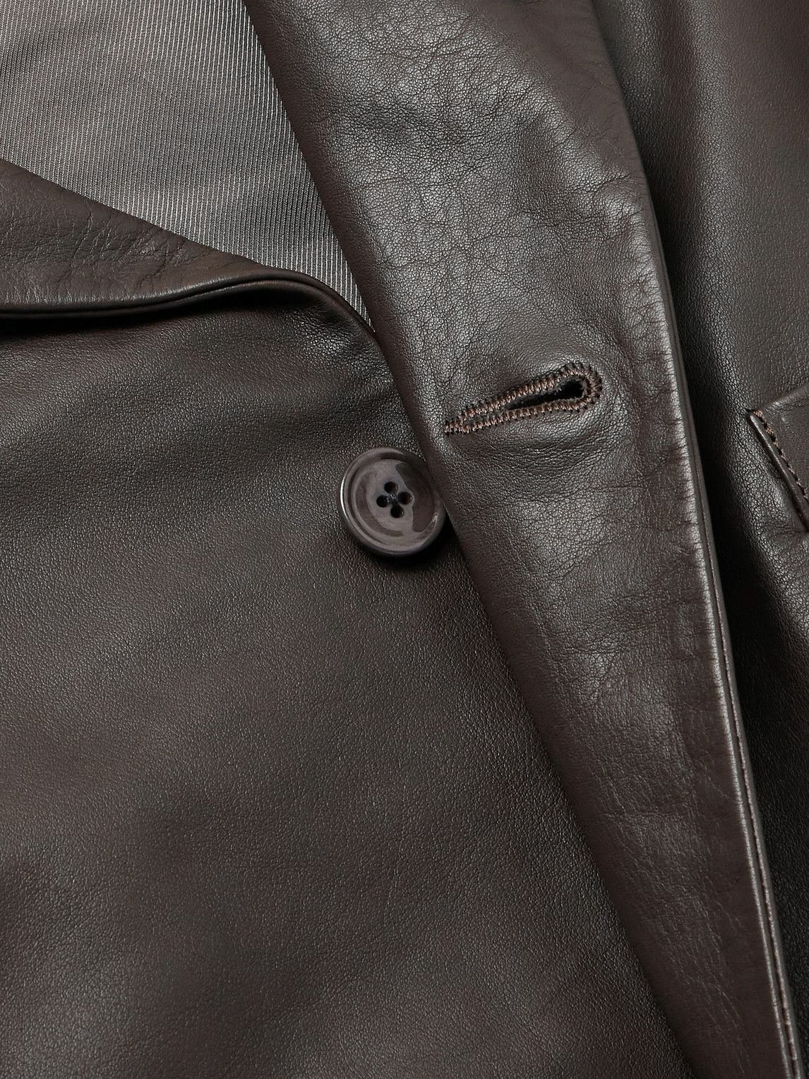 LEMAIRE - Leather Jacket - Brown