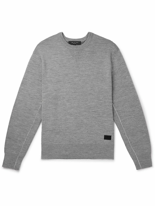 Photo: Rag & Bone - Wool-Blend Sweater - Gray