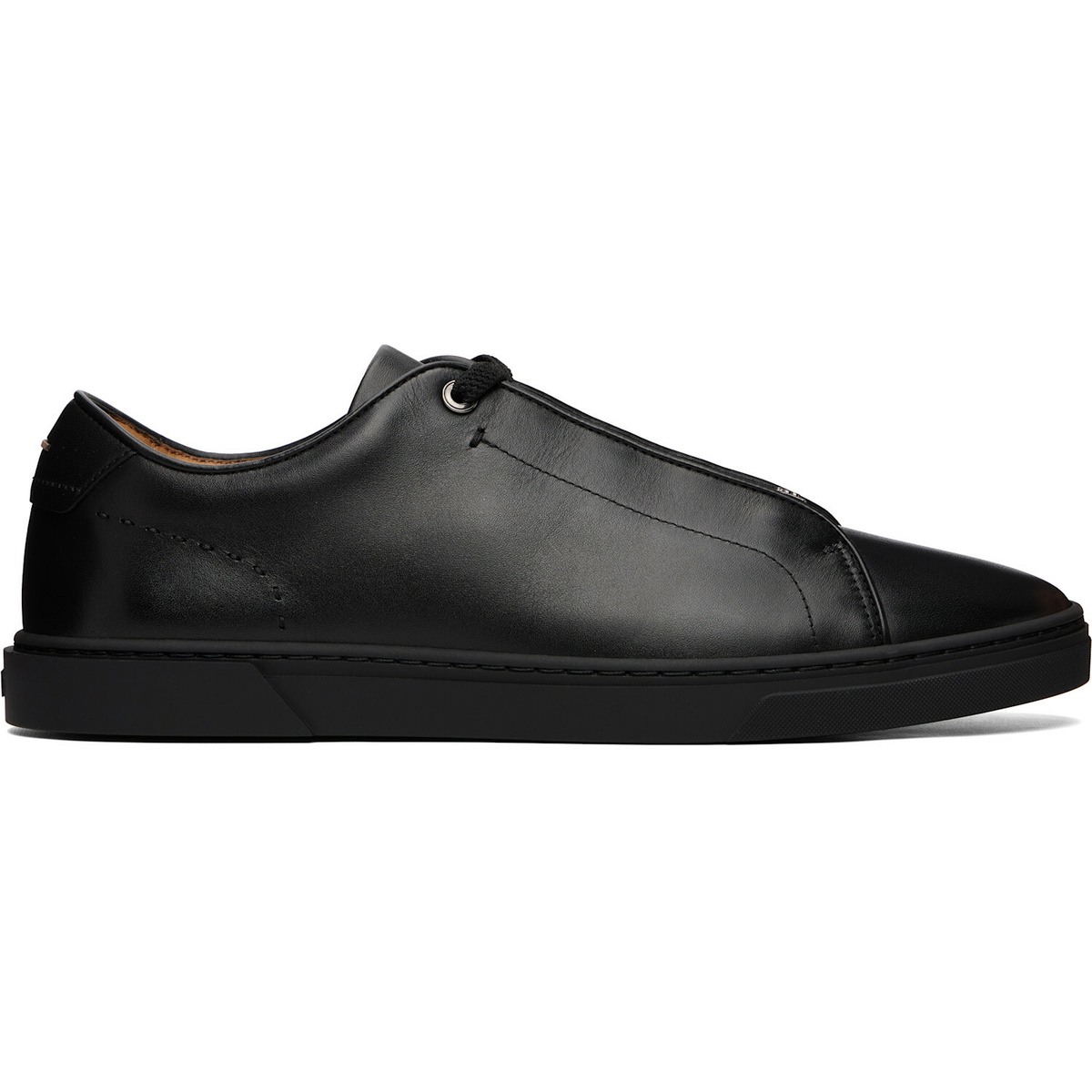 BOSS Black Gary Brushed Leather Sneakers