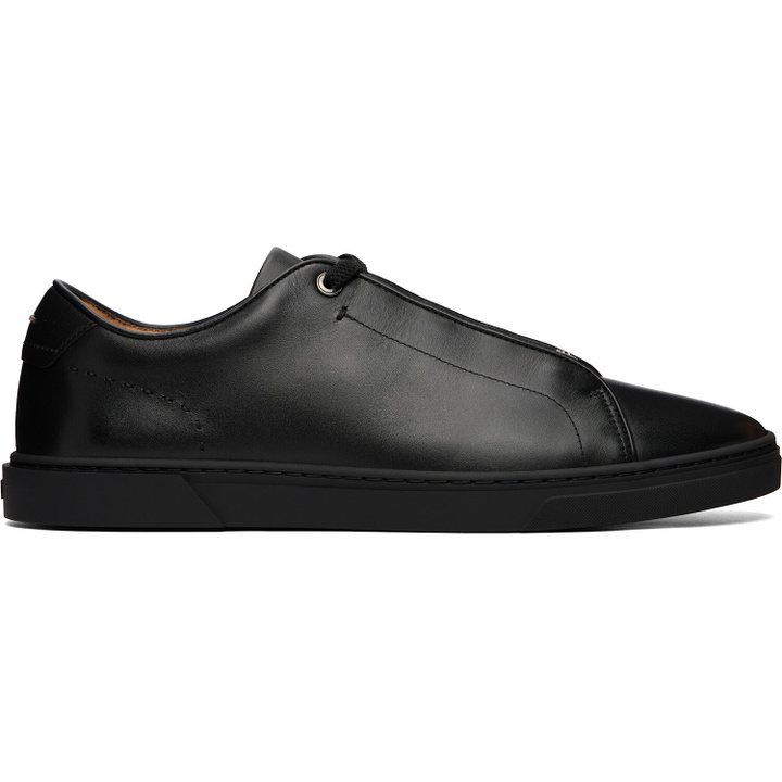 Photo: BOSS Black Gary Brushed Leather Sneakers