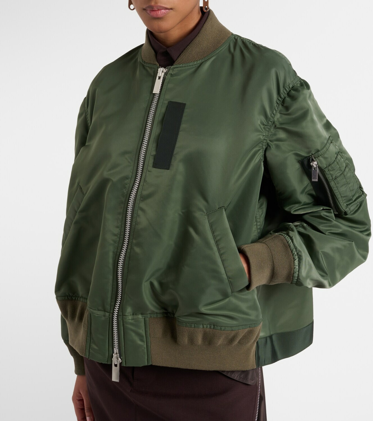 Sacai Technical twill bomber jacket
