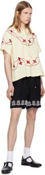 HARAGO Off-White Dainty Embroidered Shirt