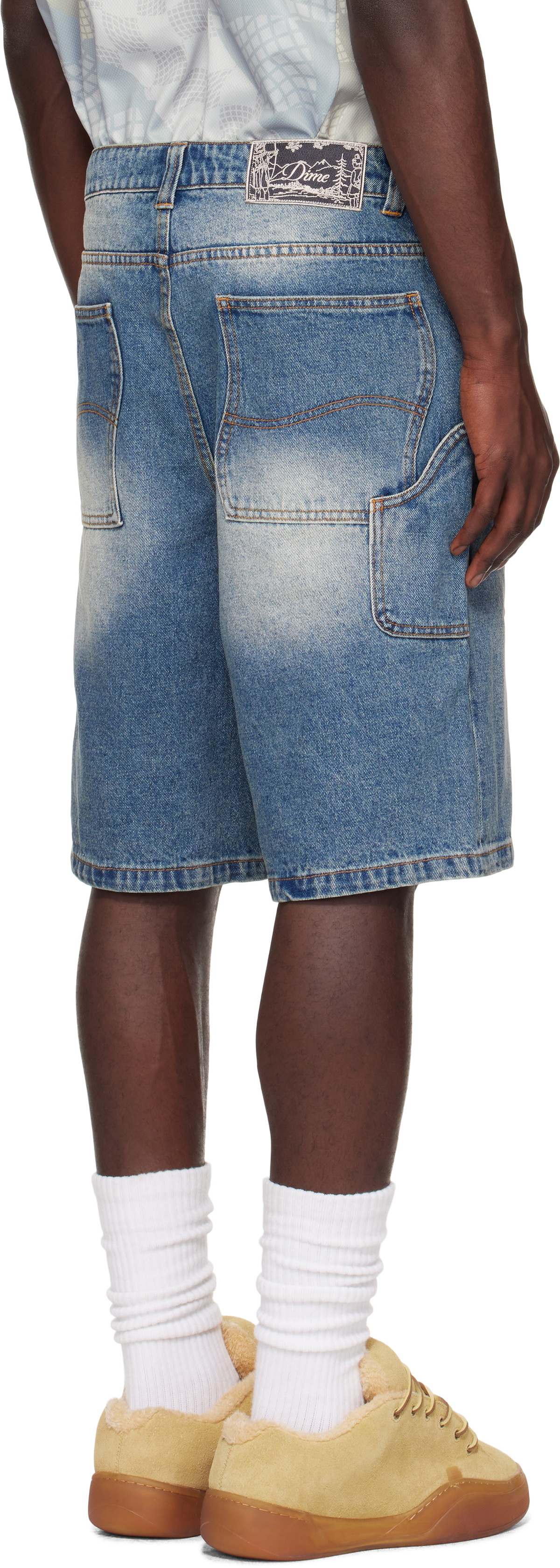 Dime Blue Classic Denim Shorts