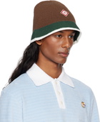 Casablanca Brown Crochet Bucket hat