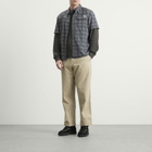 thisisneverthat Men's Plaid Short Sleeve Fishing Shirt in Dark Navy