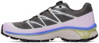 Salomon Gray & Purple XT-6 Sneakers