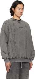 Feng Chen Wang Gray Tie Dyed Sweatshirt
