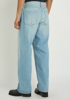 Vowels Baggy Wide-leg Jeans Light Blue