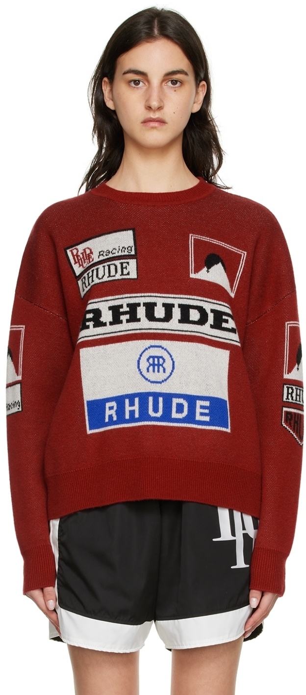 Rhude Red Ayrton Sweater Rhude
