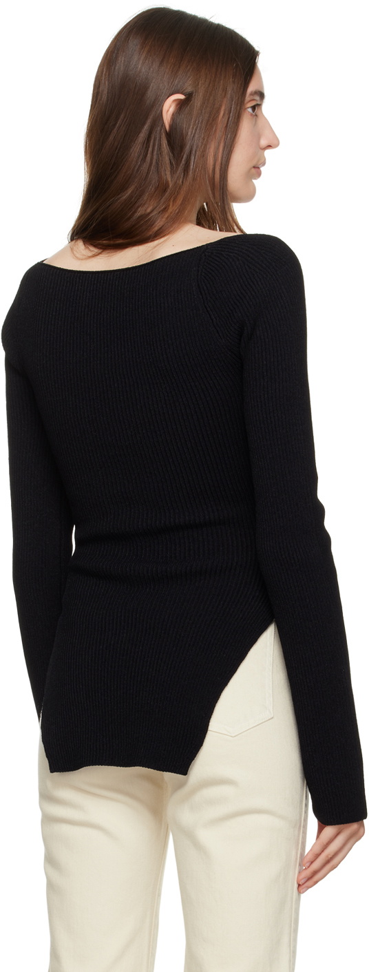 KHAITE Black Maddy Long Sleeve T-Shirt Khaite