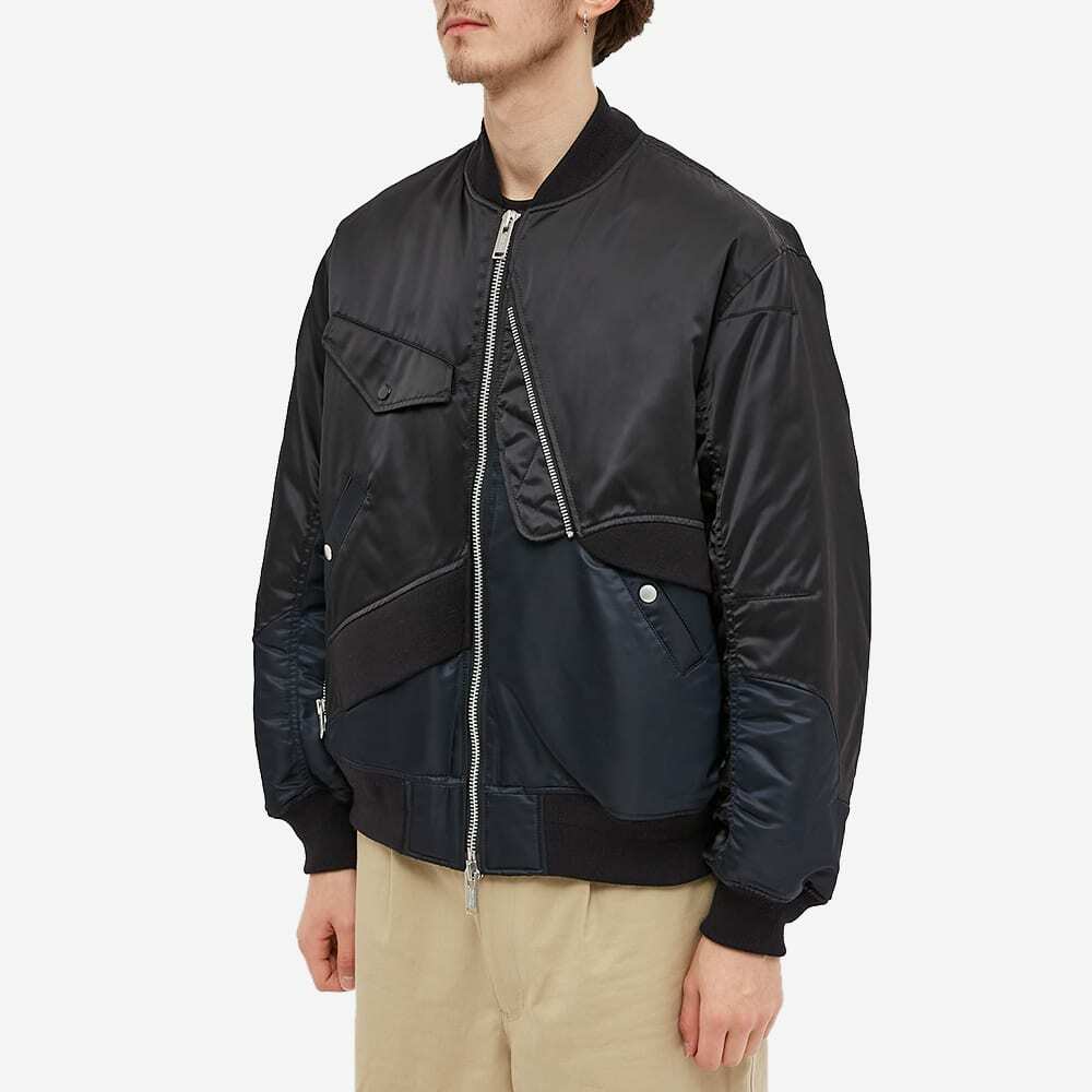 Undercoverism Men's Panelled MA-1 Jacket in Black