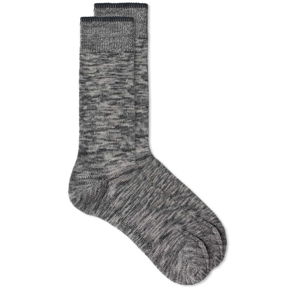 Photo: Nudie Jeans Co Men's Nudie Rasmusson Multi Yarn Sock in Dark Grey
