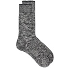 Nudie Jeans Co Men's Nudie Rasmusson Multi Yarn Sock in Dark Grey