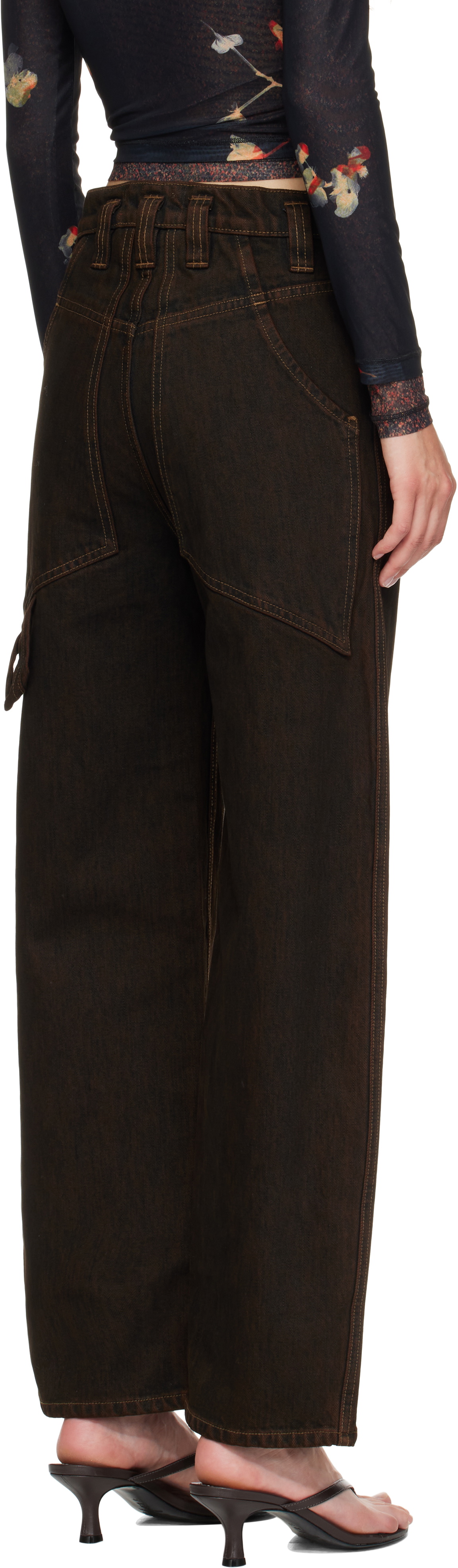 Eckhaus Latta Brown Baggy Jeans