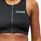 GANNI Women's Active Racerback Zipper Top in Black