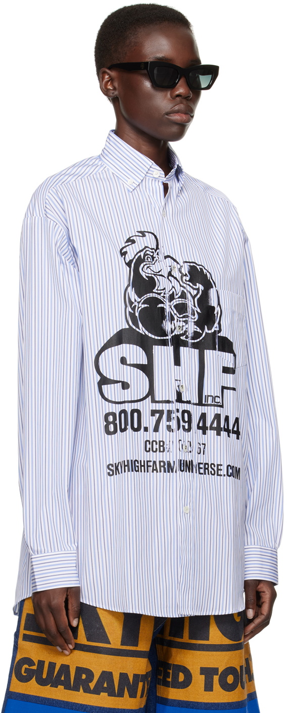 Sky High Farm Workwear Blue SHF Chicken Shirt