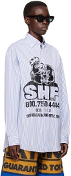 Sky High Farm Workwear Blue SHF Chicken Shirt