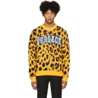 Versace Yellow Jacquard Pop Animalier Sweater