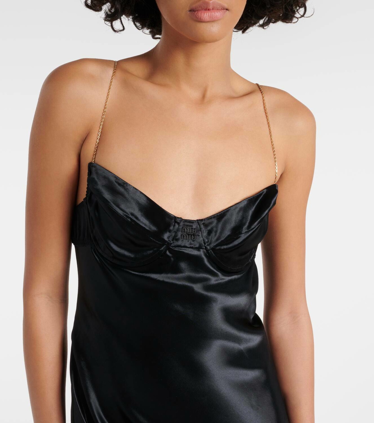 Miu Miu Embellished satin gown