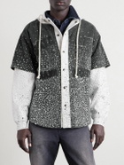 Satoshi Nakamoto - Embellished Layered Cotton Hoodie - Black