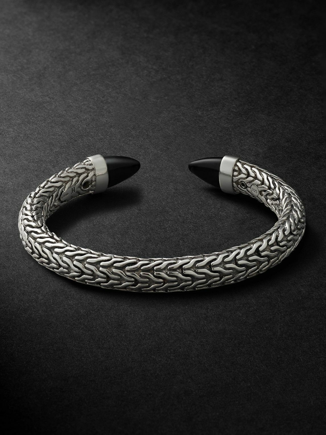 John Hardy - Spear 50 Flex Sterling Silver Onyx Cuff - Silver