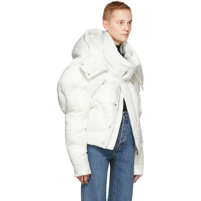 Chen Peng White Short Quilted Puffer Jacket