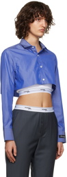 HommeGirls SSENSE Exclusive Blue Cropped Shirt