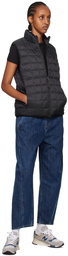 TAION Black Quilted Reversible Down Vest