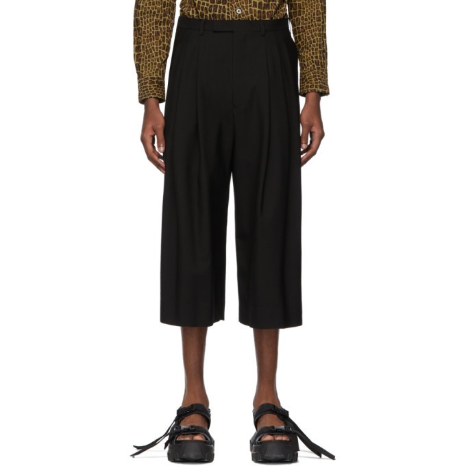 Photo: Lad Musician Black 3Tuck Cropped Wide Trousers