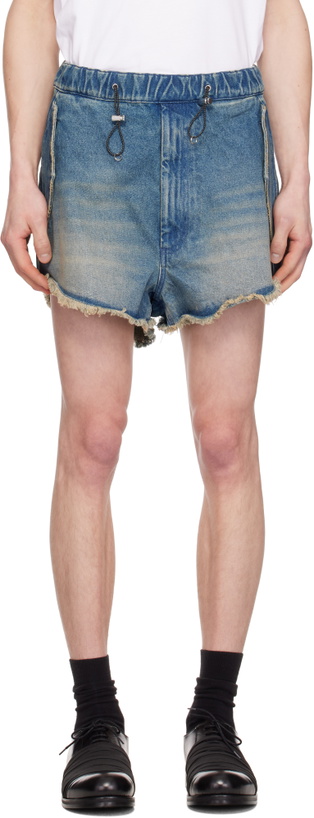 Photo: Random Identities Blue Washed Denim Shorts