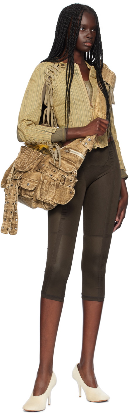 KNWLS Brown Grace Capri Leggings