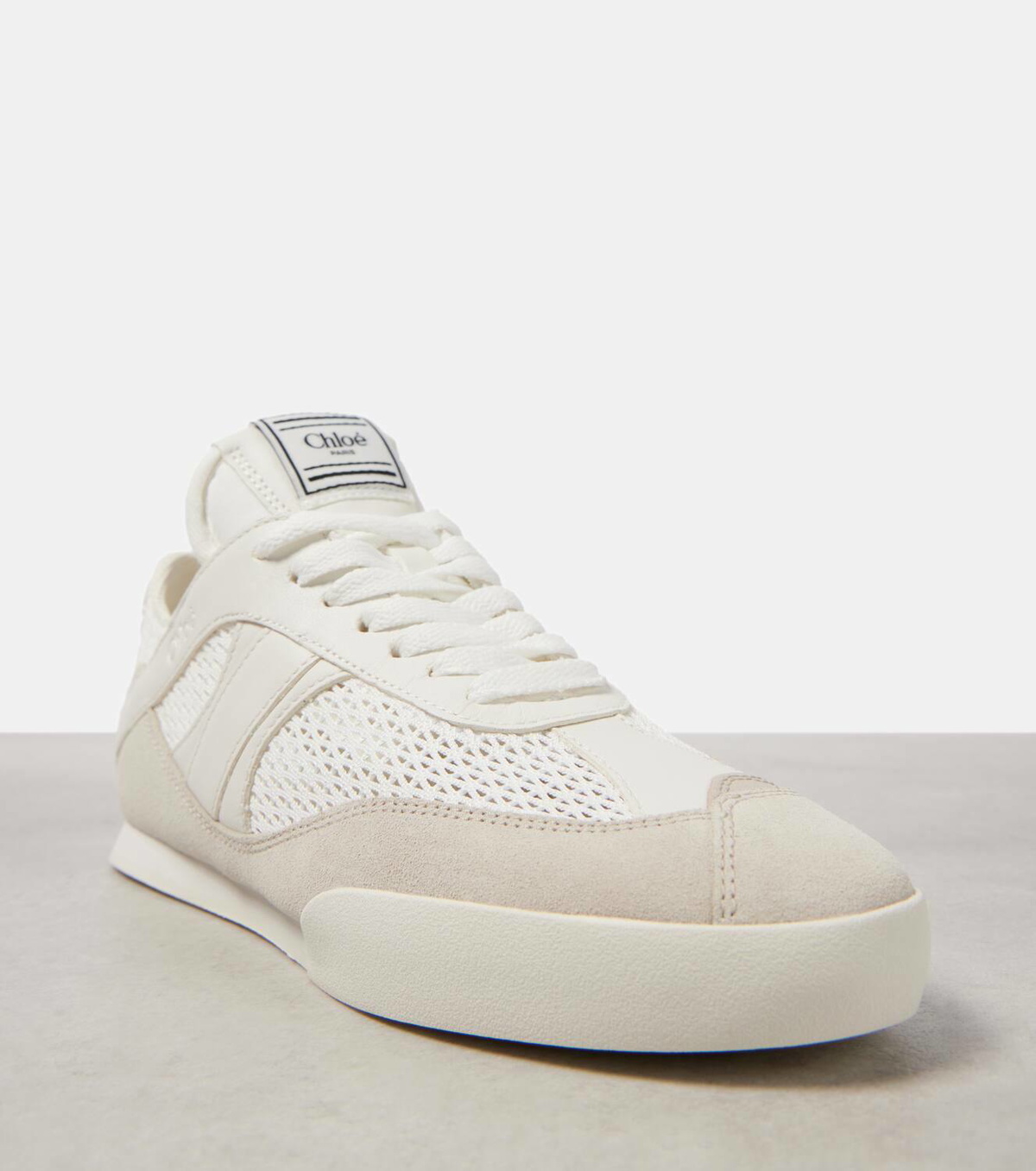 スニーカー CHLOE KICK LEATHER SNEAKERS CHLOÉ Kick suede, mesh and leather sneakers | NET-A-PORTER