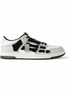 AMIRI - Skel-Top Colour-Block Leather and Suede Sneakers - Gray