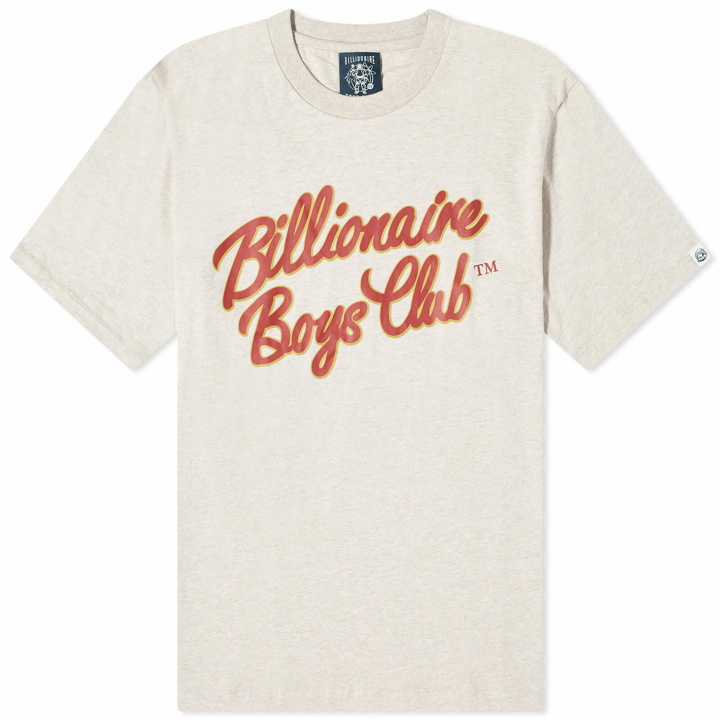 Photo: Billionaire Boys Club Men's Script Logo T-Shirt in Oatmeal