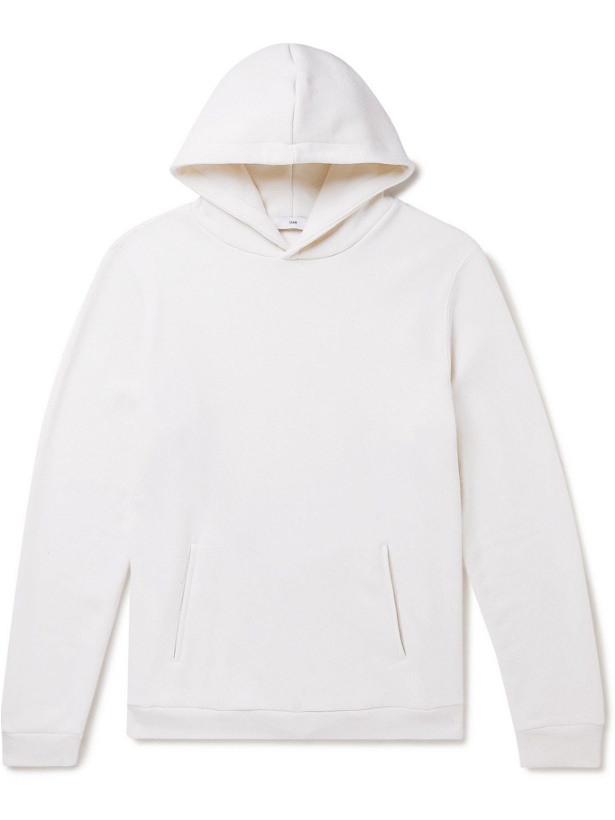 Photo: SSAM - Textured Organic Cotton and Silk-Blend Jersey Hoodie - White