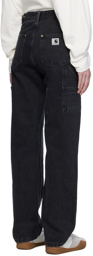 Carhartt Work In Progress Black Nashua Double Knee Jeans