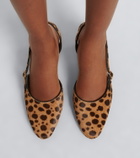 Herbert Levine Ask Around calf hair slingback pumps