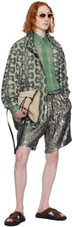 Dries Van Noten Gray & Khaki Graphic Jacket