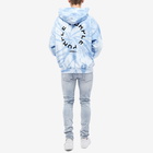 Purple Brand Men's French Terry Tie-Dye Oversized Hoody in Blue