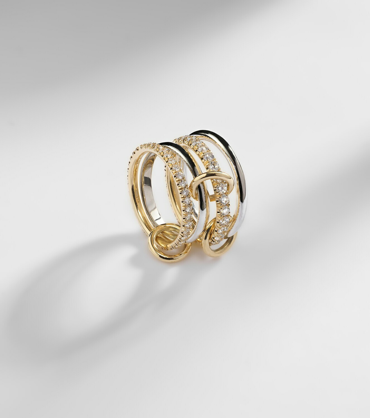 Spinelli Kilcollin Halley 18kt gold and sterling silver ring with diamonds