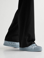 Christian Louboutin - Louis Junior Spikes Cap-Toe Suede Sneakers - Blue