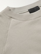 Fear of God - Oversized Logo-Flocked Cotton-Jersey Sweatshirt - Neutrals