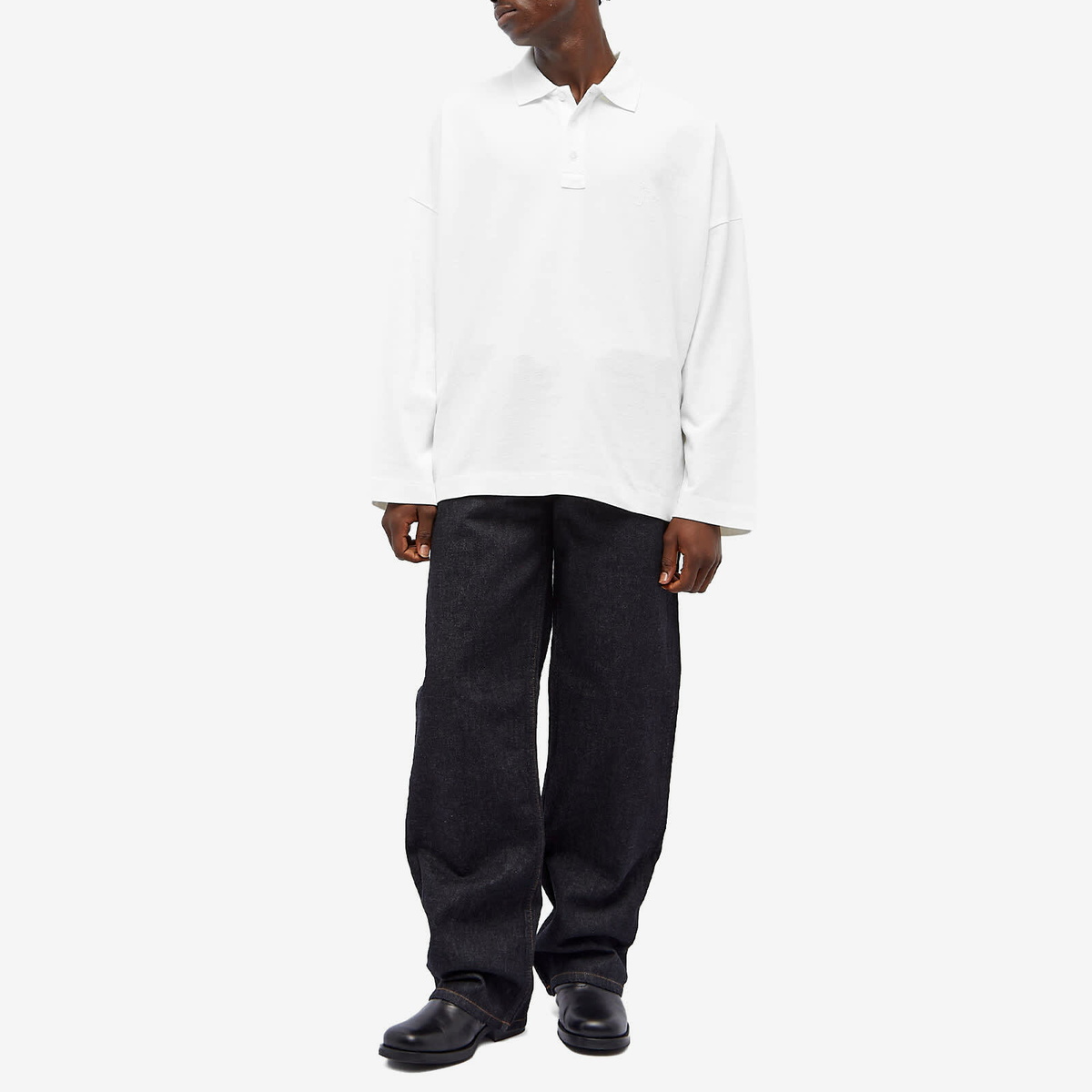 A.P.C. Men's x JW Anderson Murray Oversized Pique Polo Shirt in